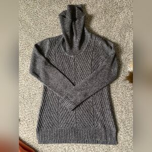 Calvin Klein Black and Gray Cowl Neck Pullover Sweater Women's S